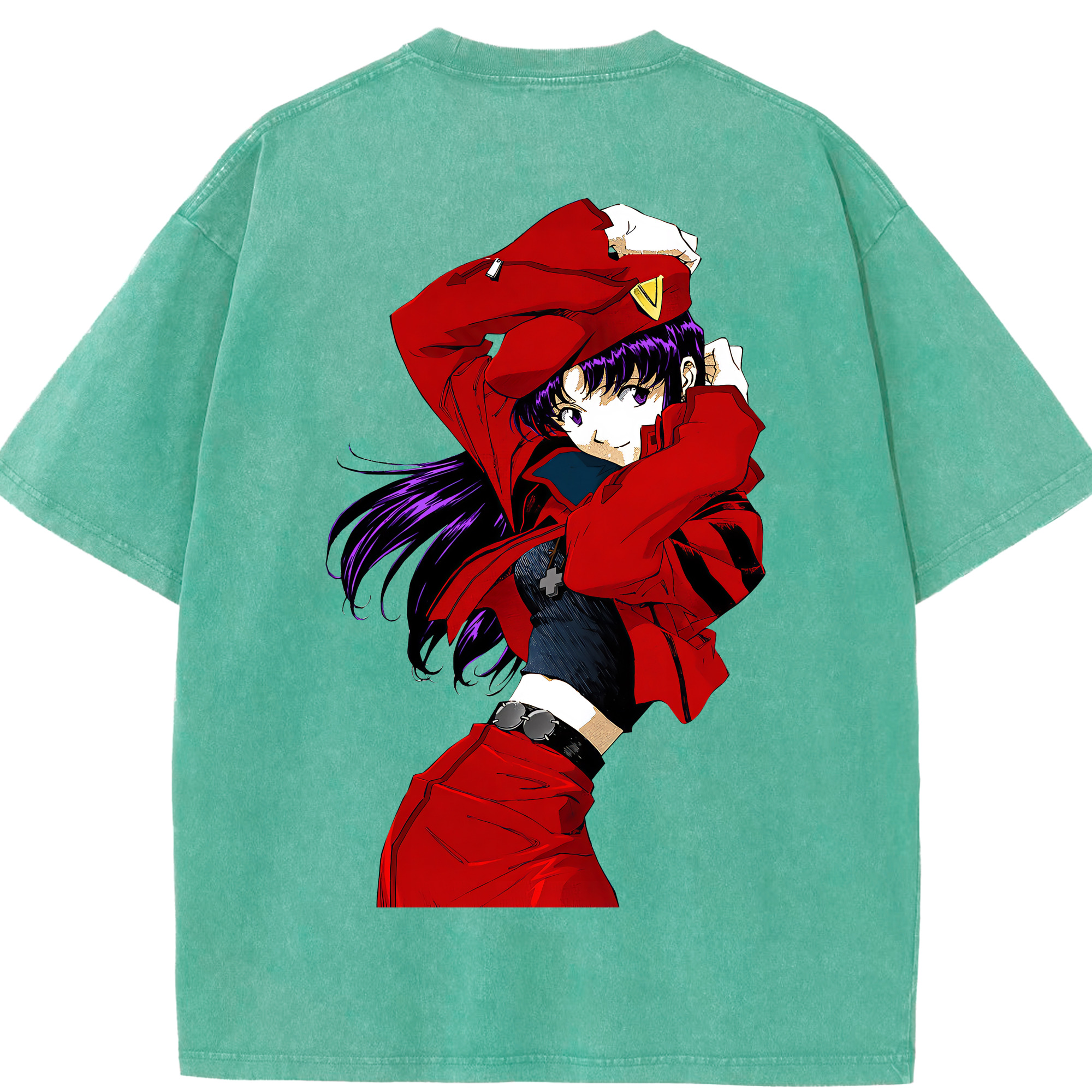 （画像用） EVA 新世紀エヴァンゲリオン 綿100% ヴィンテージ風 半袖Tシャツ（背面プリント）